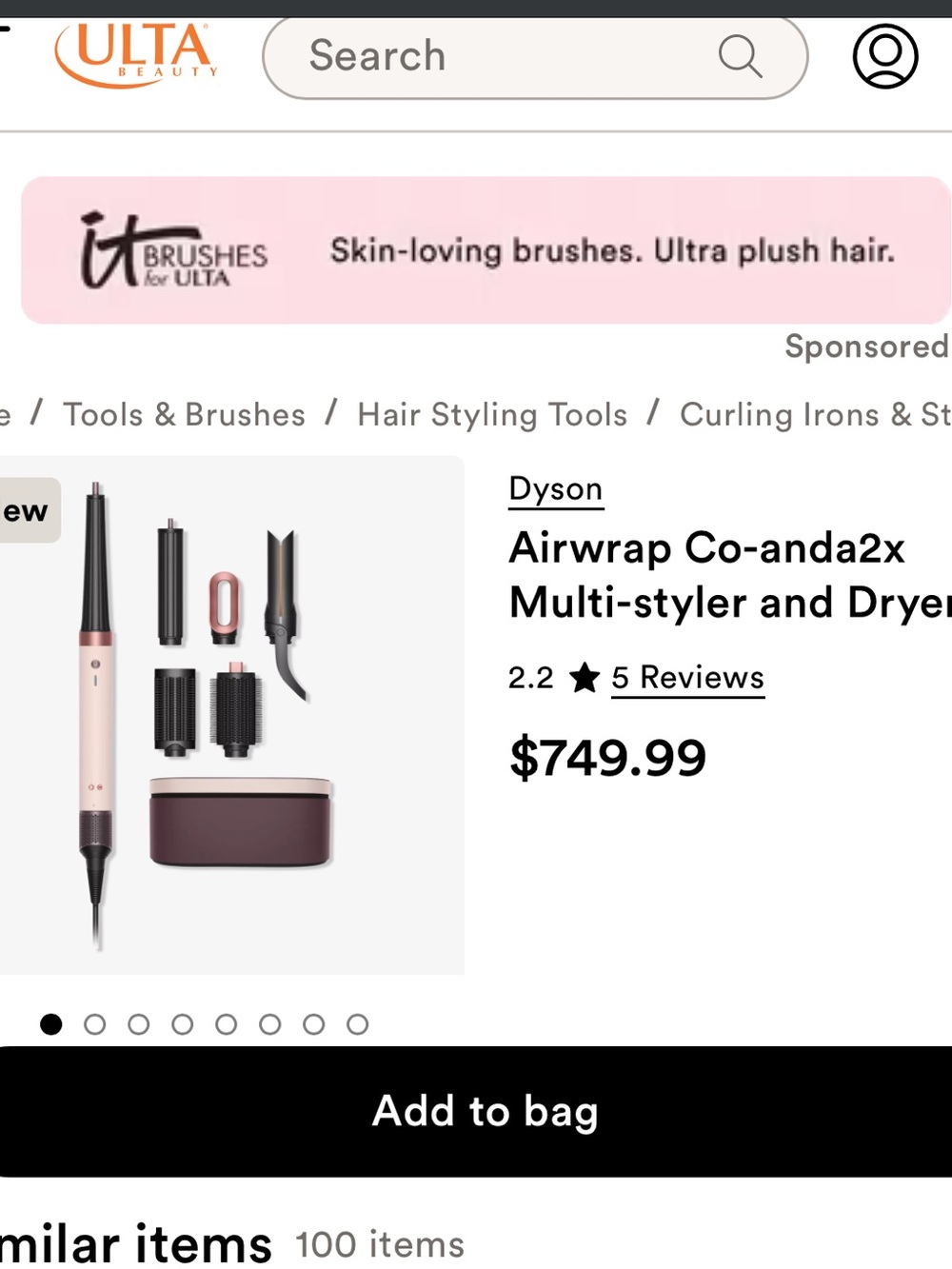 Dyson Hair Styler Set in Pink and Plum